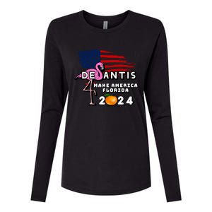 Desantis 2024 Make America Florida Womens Cotton Relaxed Long Sleeve T-Shirt