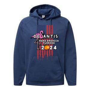 Desantis 2024 Make America Florida Performance Fleece Hoodie