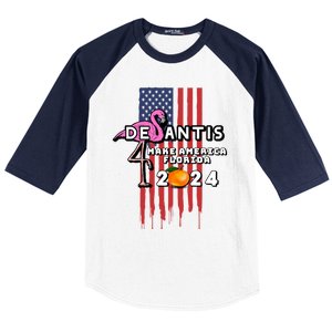 Desantis 2024 Make America Florida Baseball Sleeve Shirt