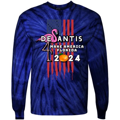 Desantis 2024 Make America Florida Tie-Dye Long Sleeve Shirt