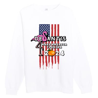 Desantis 2024 Make America Florida Premium Crewneck Sweatshirt