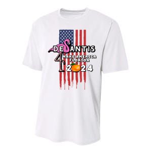 Desantis 2024 Make America Florida Performance Sprint T-Shirt