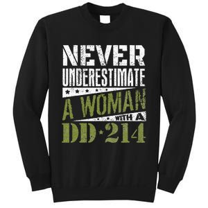 DD 214 Never Underestimate A Woman With DD214 Veteran Sweatshirt