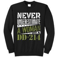 DD 214 Never Underestimate A Woman With DD214 Veteran Sweatshirt