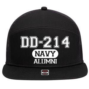 Dd 214 Navy Alumni 7 Panel Mesh Trucker Snapback Hat