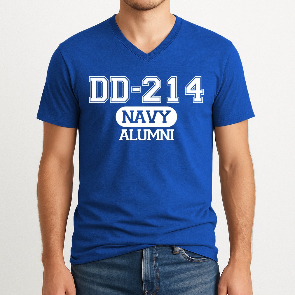 Dd 214 Navy Alumni V-Neck T-Shirt