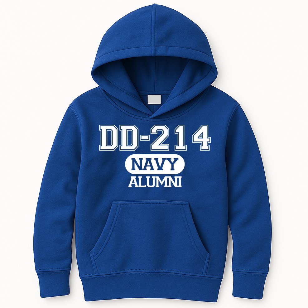 Dd 214 Navy Alumni Kids Hoodie
