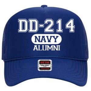 Dd 214 Navy Alumni High Crown Mesh Back Trucker Hat