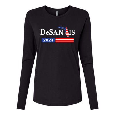 Desantis 2024 President American Flag Usa Flag Ron Desantis Meaningful Gift Womens Cotton Relaxed Long Sleeve T-Shirt