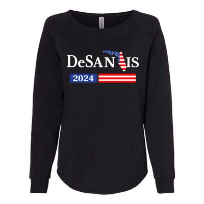 Desantis 2024 President American Flag Usa Flag Ron Desantis Meaningful Gift Womens California Wash Sweatshirt