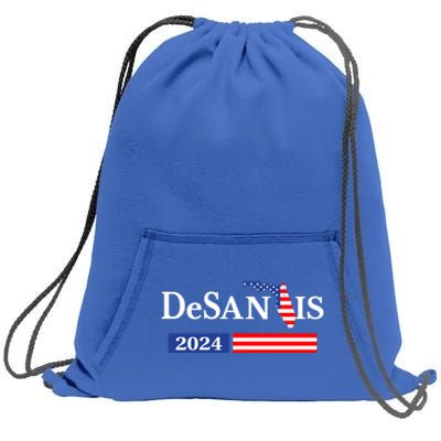 Desantis 2024 President American Flag Usa Flag Ron Desantis Meaningful Gift Sweatshirt Cinch Pack Bag