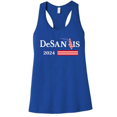 Desantis 2024 President American Flag Usa Flag Ron Desantis Meaningful Gift Women's Racerback Tank