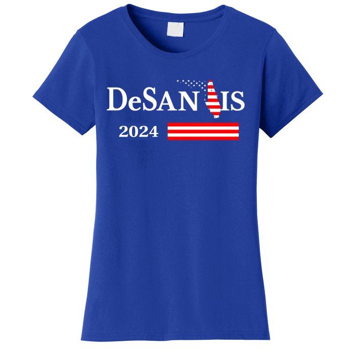 Desantis 2024 President American Flag Usa Flag Ron Desantis Meaningful Gift Women's T-Shirt