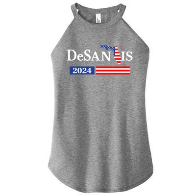 Desantis 2024 President American Flag Usa Flag Ron Desantis Meaningful Gift Women's Perfect Tri Rocker Tank