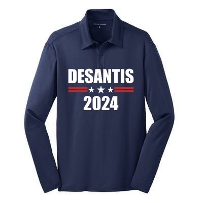 Desantis 2024 Ron Desantis 2024 Presidential Election Desantis For President Silk Touch Performance Long Sleeve Polo