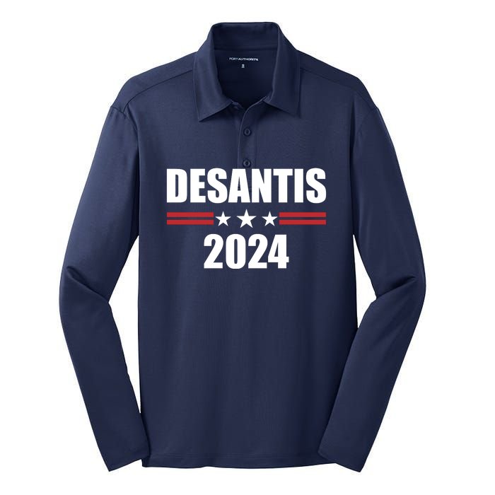 Desantis 2024 Ron Desantis 2024 Presidential Election Desantis For President Silk Touch Performance Long Sleeve Polo