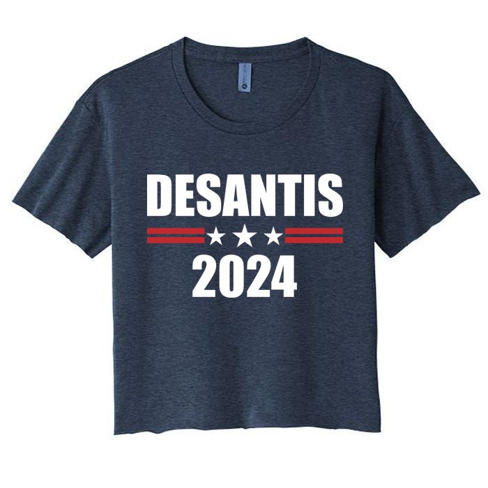 Desantis 2024 Ron Desantis 2024 Presidential Election Desantis For President Women's Crop Top Tee
