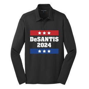 Desantis 2024 Ron Desantis 2024 Presidential Election Desantis President 2024 Silk Touch Performance Long Sleeve Polo