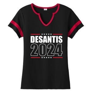 DeSantis 2024 Ron DeSantis For President 2024 Election Ladies Halftime Notch Neck Tee