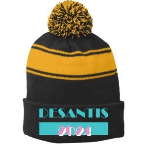 Desantis 2024 Ron Desantis 2024 Presidential Election Desantis President 2024 Stripe Pom Pom Beanie