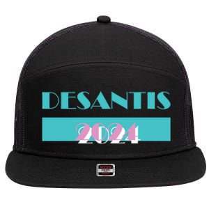 Desantis 2024 Ron Desantis 2024 Presidential Election Desantis President 2024 7 Panel Mesh Trucker Snapback Hat