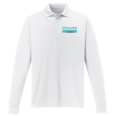 Desantis 2024 Ron Desantis 2024 Presidential Election Desantis President 2024 Performance Long Sleeve Polo