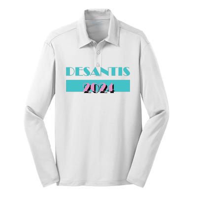 Desantis 2024 Ron Desantis 2024 Presidential Election Desantis President 2024 Silk Touch Performance Long Sleeve Polo