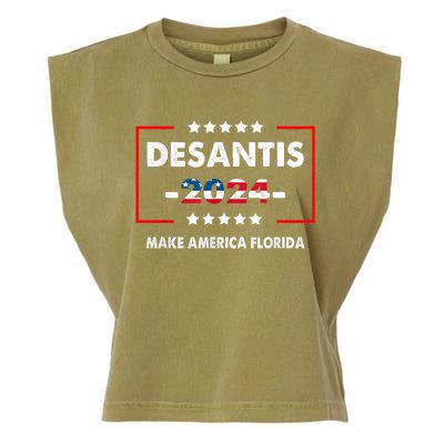 DeSantis 2024 Ron DeSantis For President 2024 Election Garment-Dyed Women's Muscle Tee