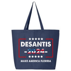 DeSantis 2024 Ron DeSantis For President 2024 Election 25L Jumbo Tote