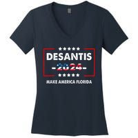 DeSantis 2024 Ron DeSantis For President 2024 Election Women's V-Neck T-Shirt