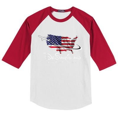 DeSantis 2024 Ron DeSantis For President 2024 Election Kids Colorblock Raglan Jersey