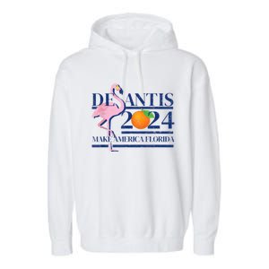 DeSantis 2024 Ron DeSantis For President 2024 Election Garment-Dyed Fleece Hoodie