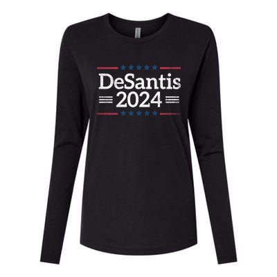 Desantis 2024 Retro Vintage Make America Florida Womens Cotton Relaxed Long Sleeve T-Shirt