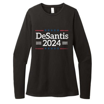 Desantis 2024 Retro Vintage Make America Florida Womens CVC Long Sleeve Shirt