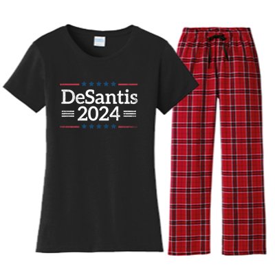 Desantis 2024 Retro Vintage Make America Florida Women's Flannel Pajama Set