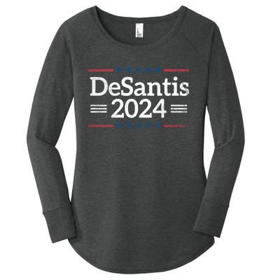 Desantis 2024 Retro Vintage Make America Florida Women's Perfect Tri Tunic Long Sleeve Shirt