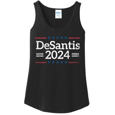 Desantis 2024 Retro Vintage Make America Florida Ladies Essential Tank