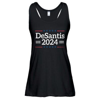 Desantis 2024 Retro Vintage Make America Florida Ladies Essential Flowy Tank