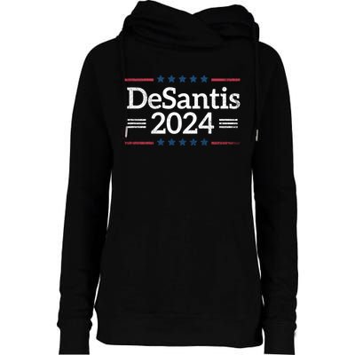 Desantis 2024 Retro Vintage Make America Florida Womens Funnel Neck Pullover Hood