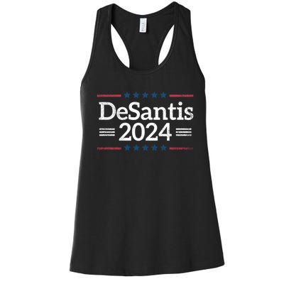 Desantis 2024 Retro Vintage Make America Florida Women's Racerback Tank