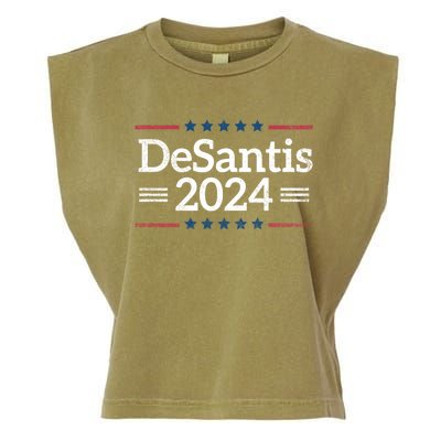 Desantis 2024 Retro Vintage Make America Florida Garment-Dyed Women's Muscle Tee