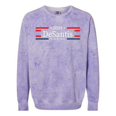 Desantis 2024 Retro Vintage Make America Florida Colorblast Crewneck Sweatshirt