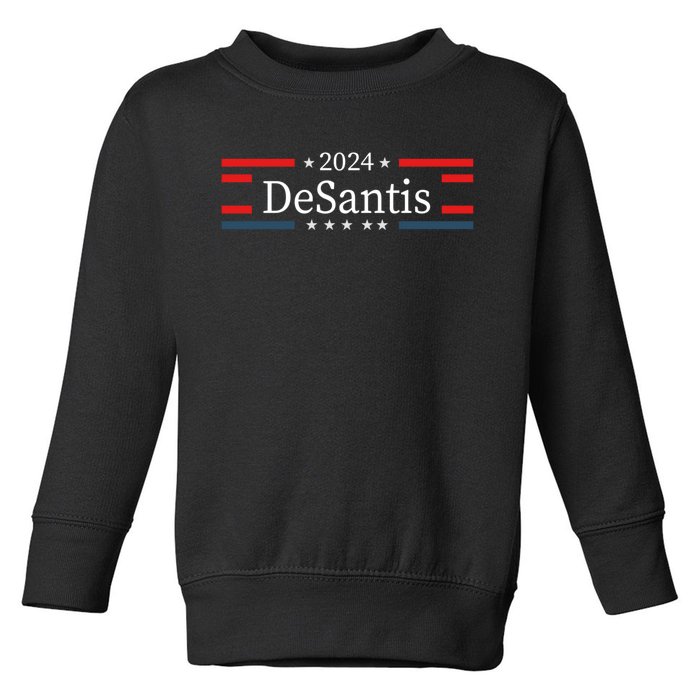 Desantis 2024 Retro Vintage Make America Florida Toddler Sweatshirt