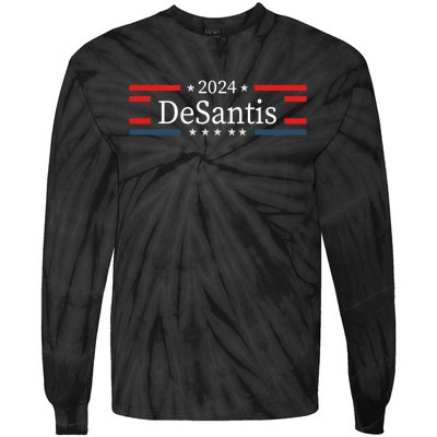 Desantis 2024 Retro Vintage Make America Florida Tie-Dye Long Sleeve Shirt