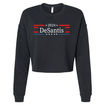 Desantis 2024 Retro Vintage Make America Florida Cropped Pullover Crew