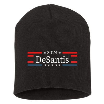 Desantis 2024 Retro Vintage Make America Florida Short Acrylic Beanie