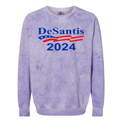 Desantis 2024 Retro Vintage Make America Florida Colorblast Crewneck Sweatshirt