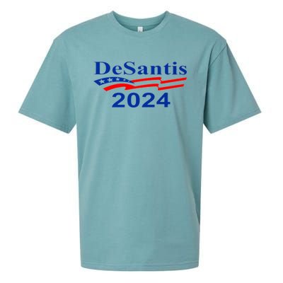 Desantis 2024 Retro Vintage Make America Florida Sueded Cloud Jersey T-Shirt