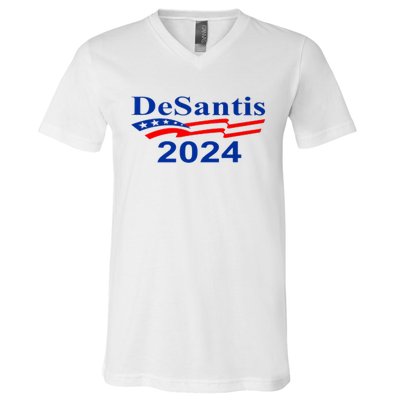 Desantis 2024 Retro Vintage Make America Florida V-Neck T-Shirt