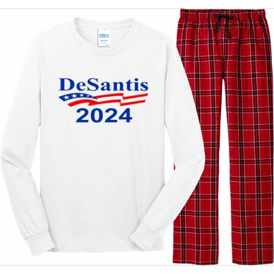 Desantis 2024 Retro Vintage Make America Florida Long Sleeve Pajama Set